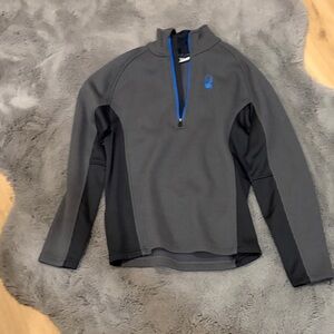 Spyder Charcoal and Black Pullover with Blue Trim